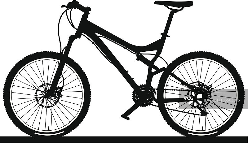 全避震山地自行车图片素材