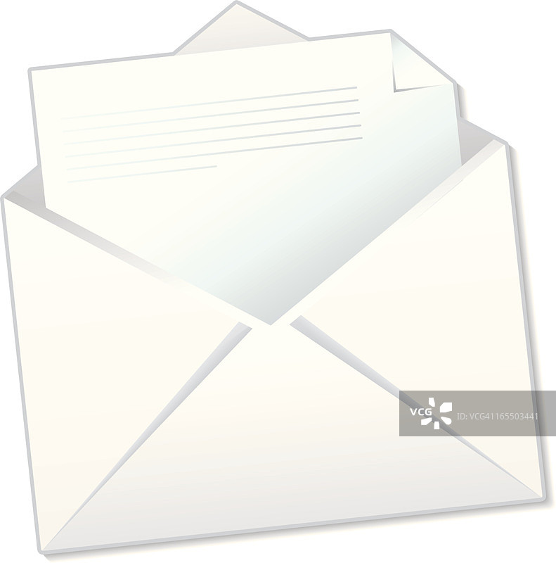 带有信件的信封图片素材