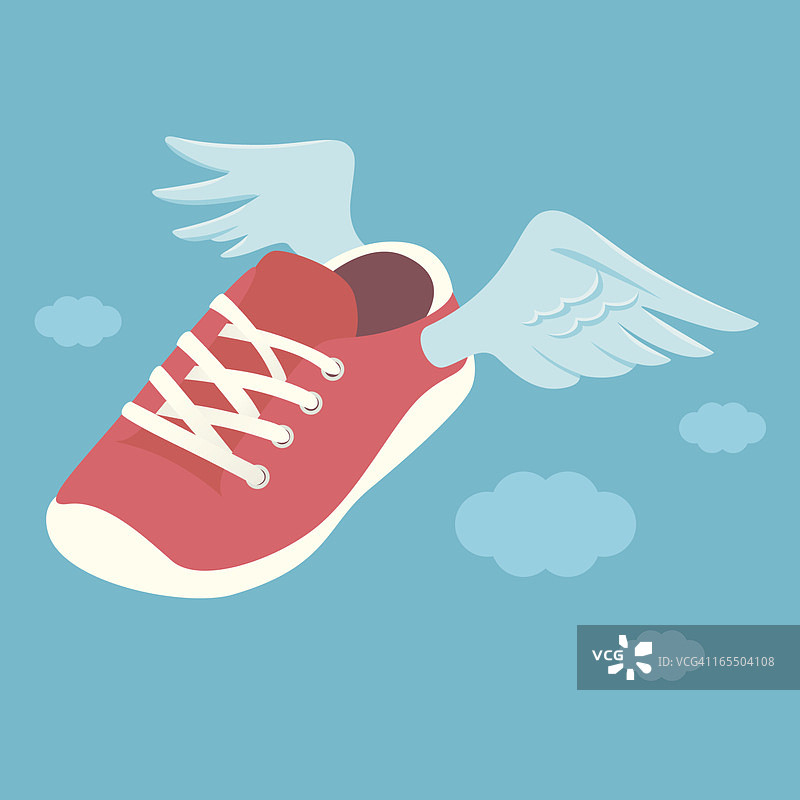 飞翔的运动鞋图片素材