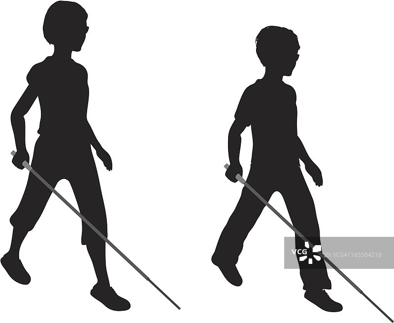 失明儿童图片素材