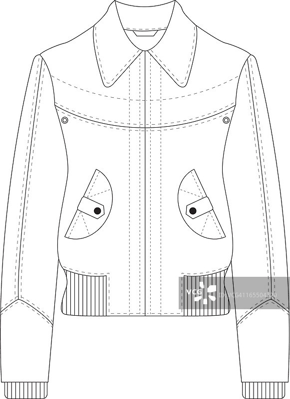 皮革飞行员夹克模板图片素材