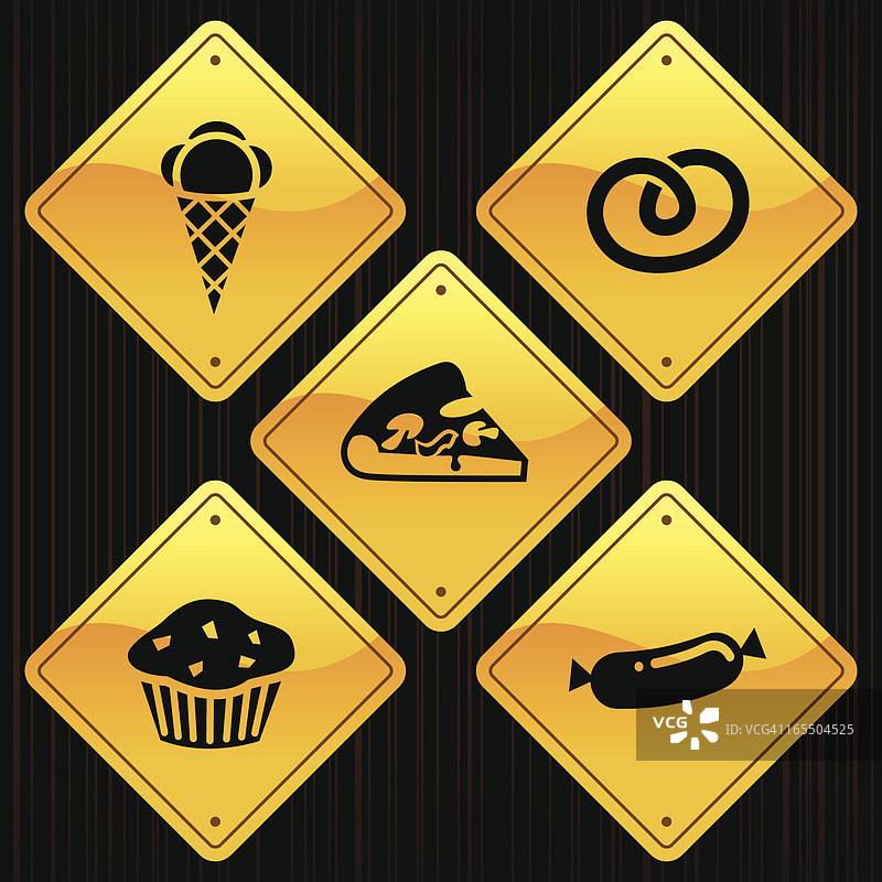 黄色标志 - 食物图片素材