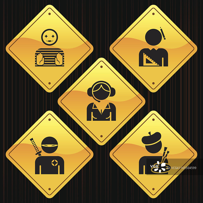 黄色职业标志图片素材