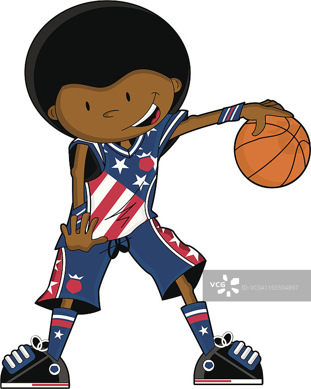 非裔美国篮球男孩图片素材