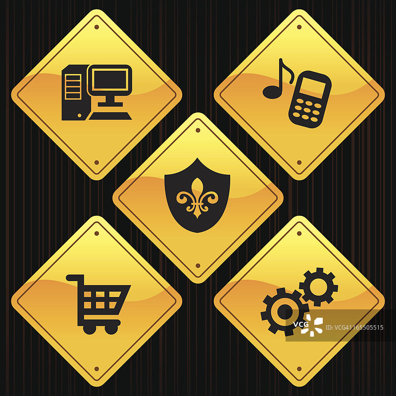 黄色互联网标志图片素材