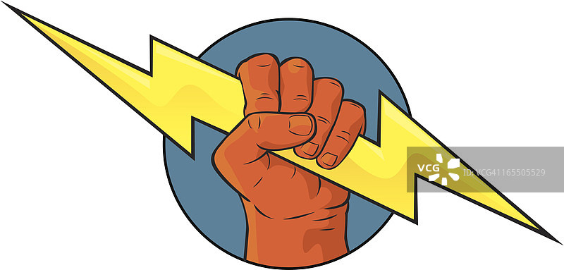 抓住闪电图片素材