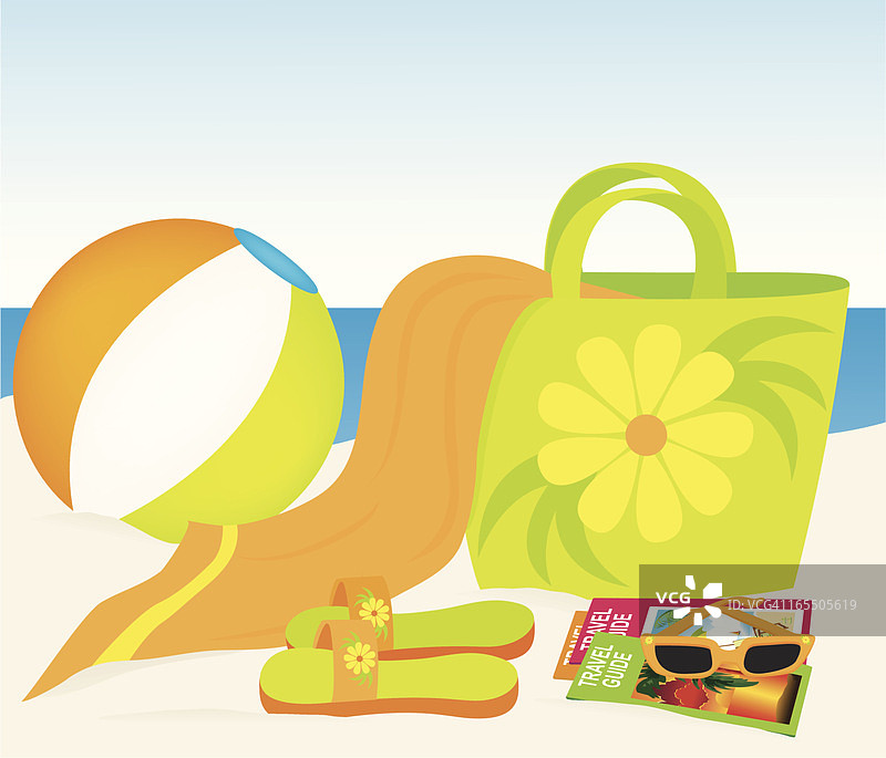 海滩装备图片素材