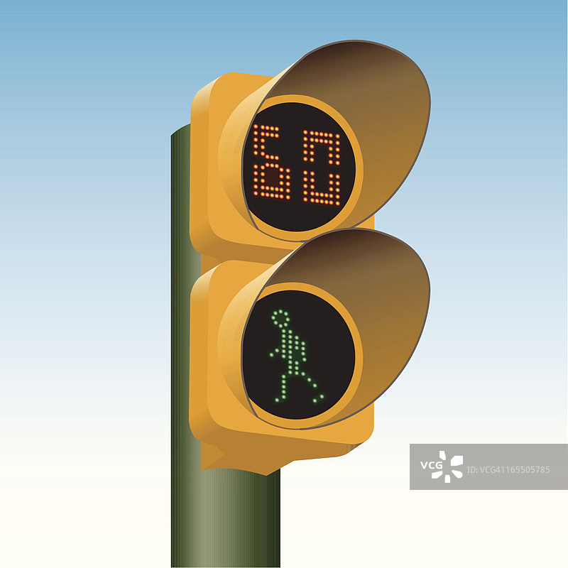 人行横道交通信号灯图片素材