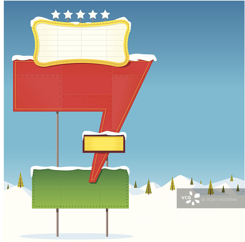 雪地标志图片素材