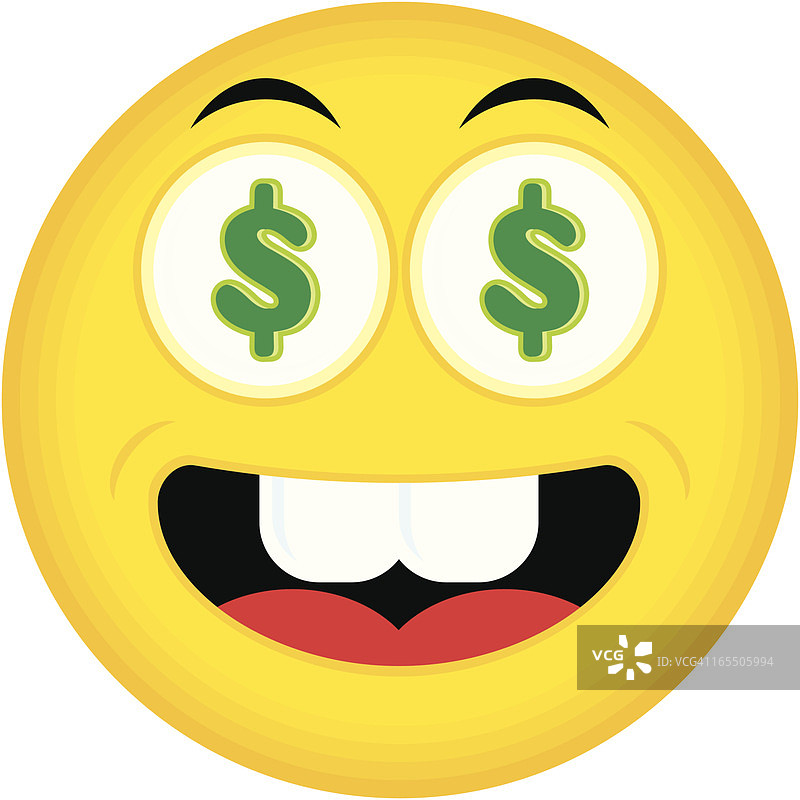 单个表情符号（美元）图片素材