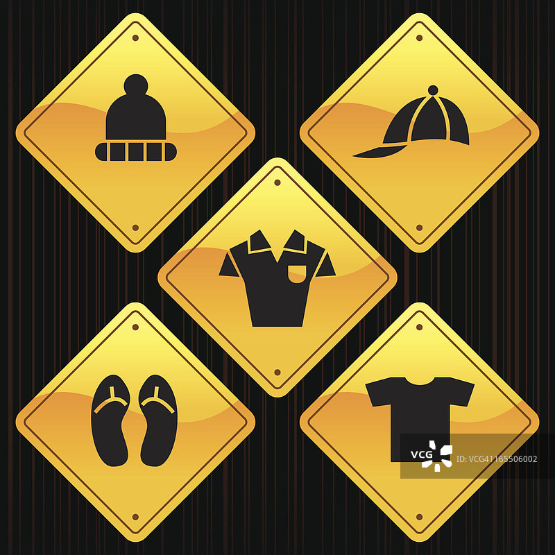 黄色标志——服装图片素材