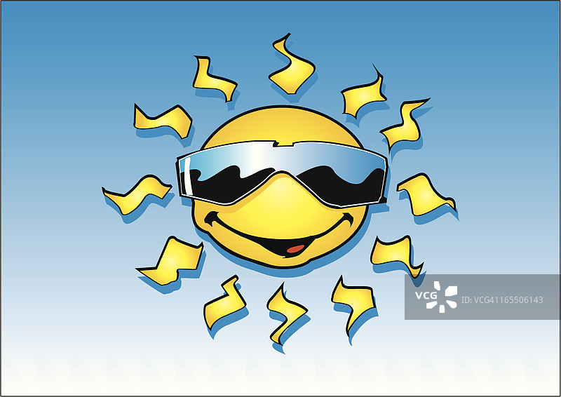 戴眼镜的微笑太阳图片素材