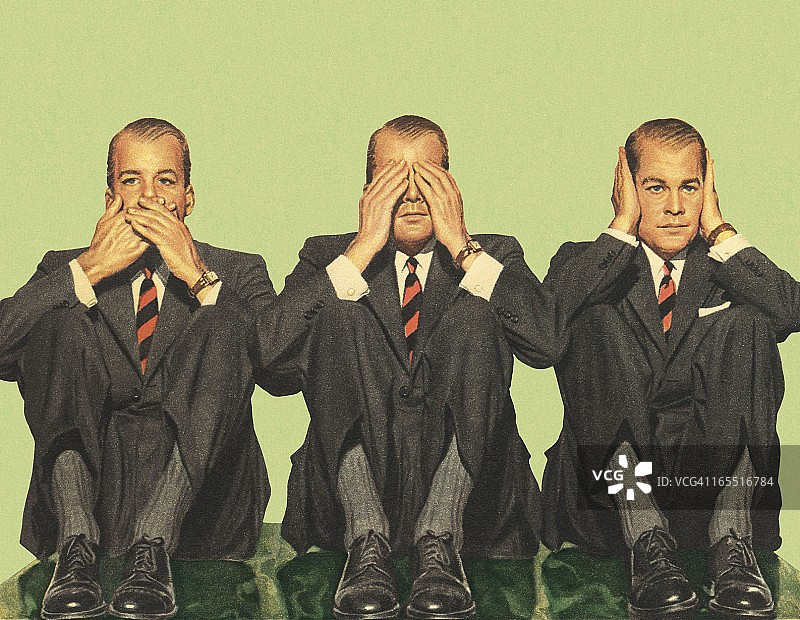 非礼勿言，非礼勿视，非礼勿听图片素材