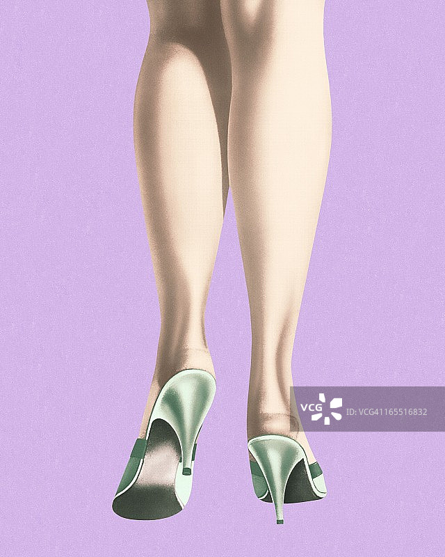 女人的腿部背面图片素材