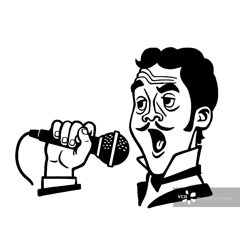 唱歌的绅士图片素材