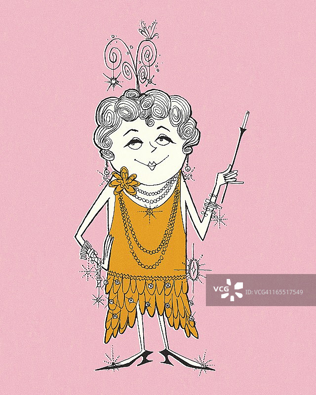 老式时髦女郎图片素材