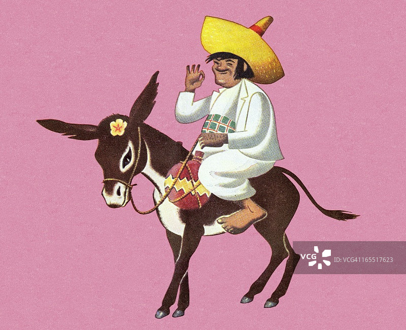 骑驴的男人图片素材