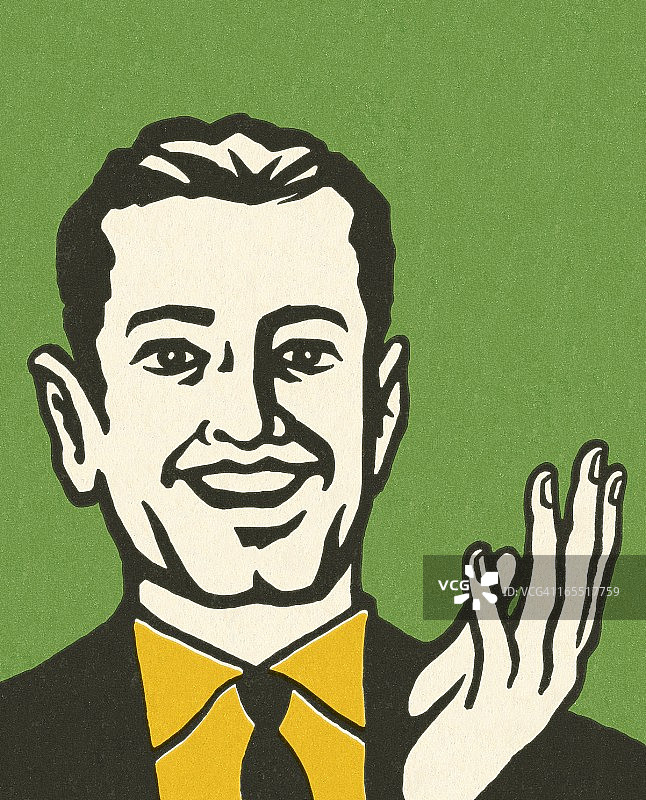 做手势的男人图片素材