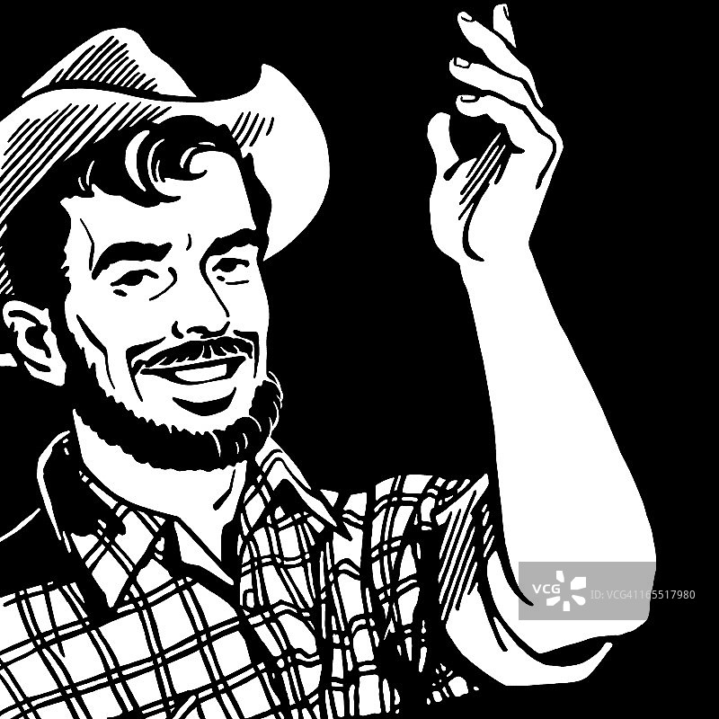 有胡子的农民手势图片素材