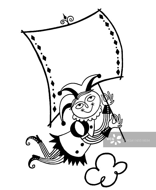 快乐的弄臣与标志图片素材