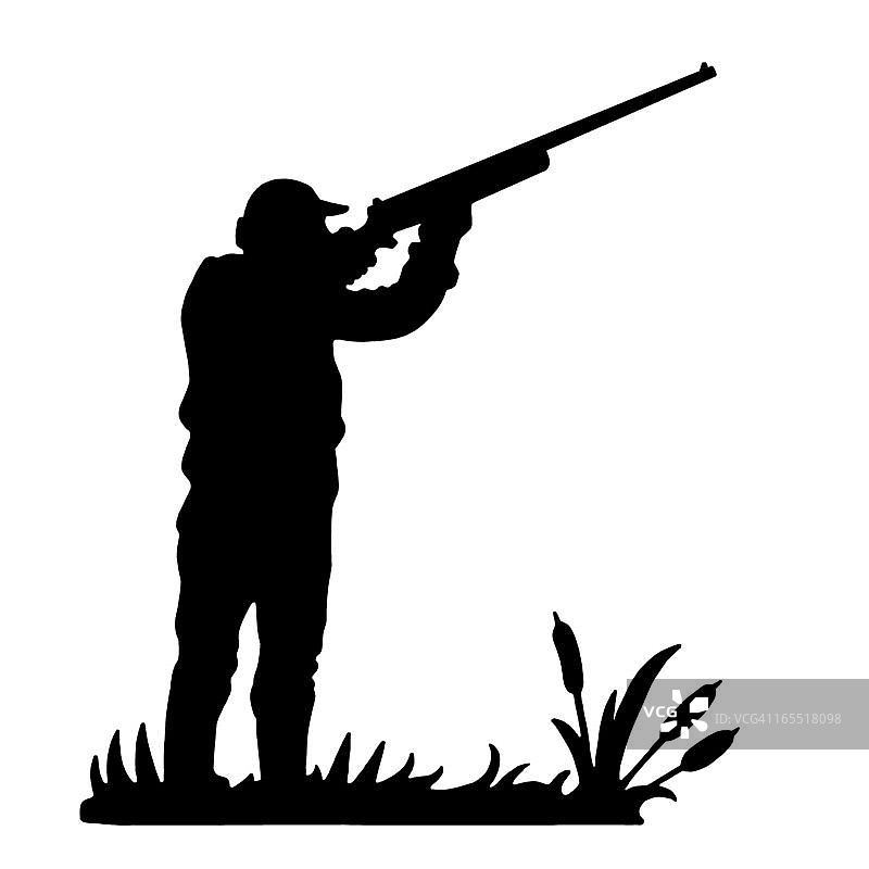 猎人的剪影图片素材