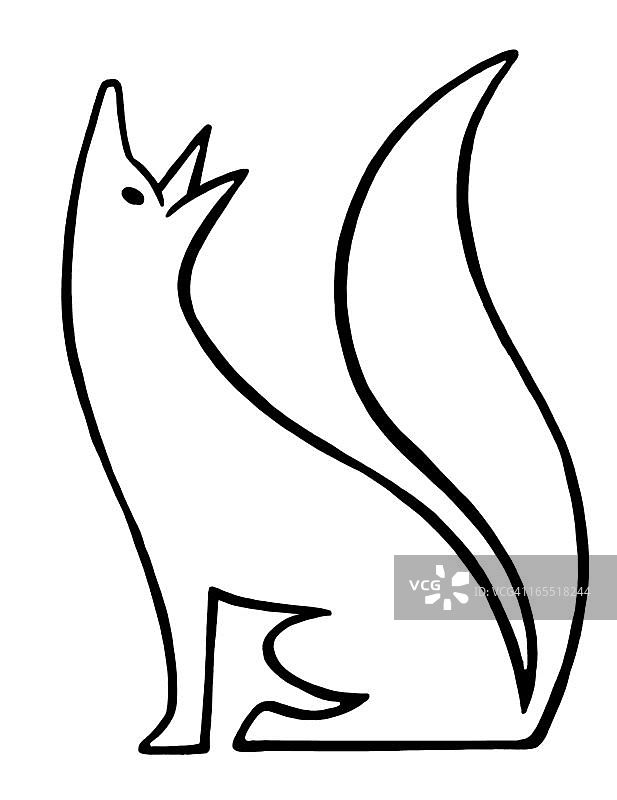 狐狸的侧面像图片素材