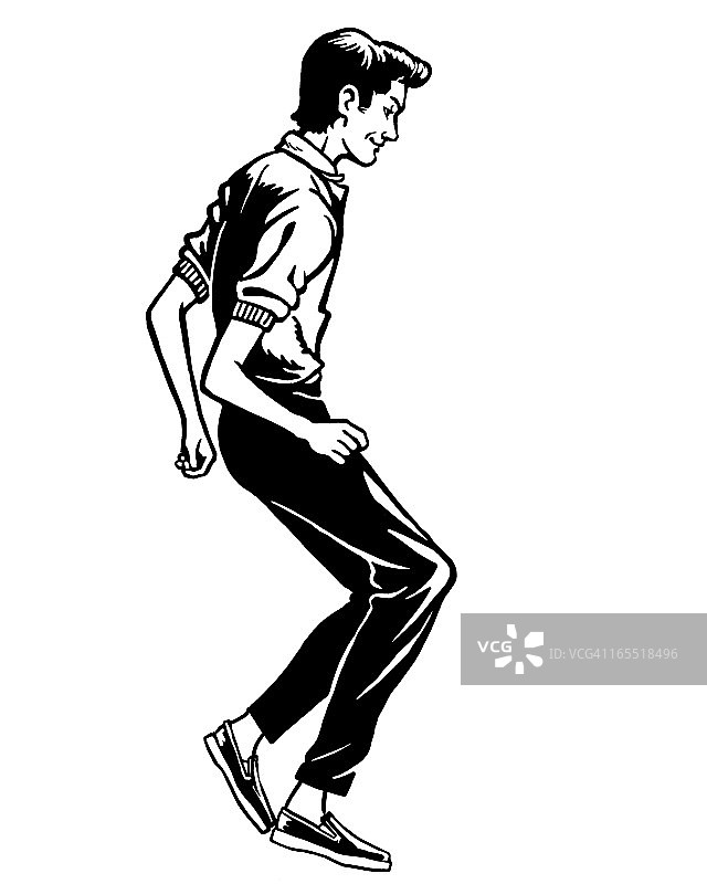 跳舞的少年图片素材