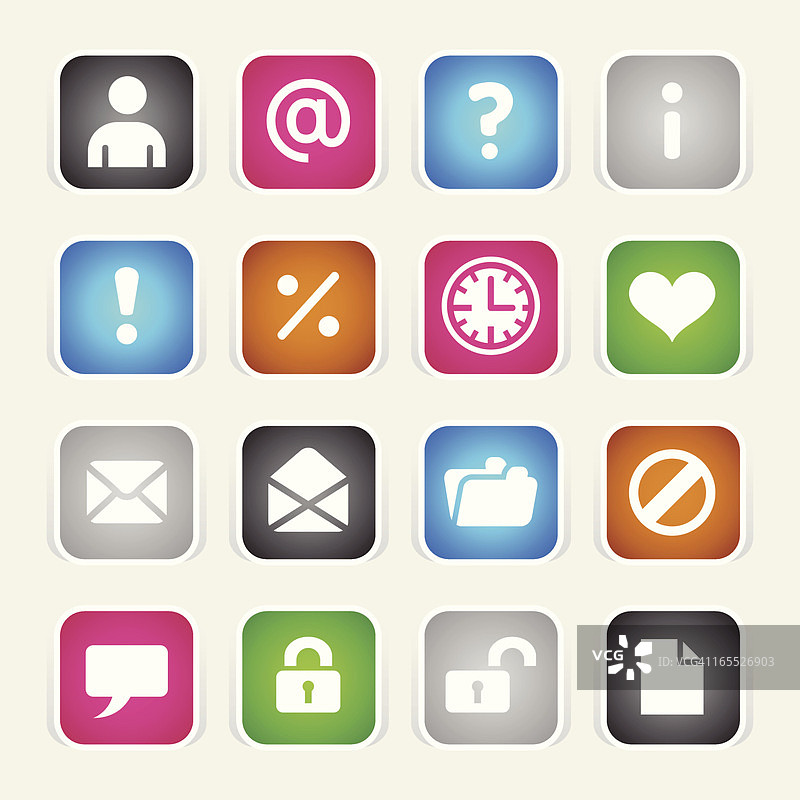 彩色网页图标图片素材