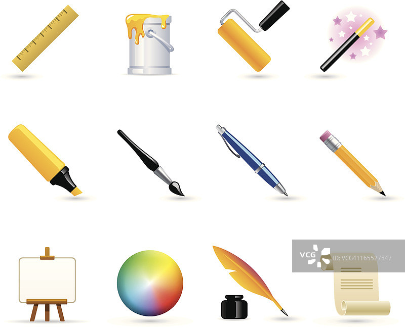 通用图标 - 书写和绘画图片素材