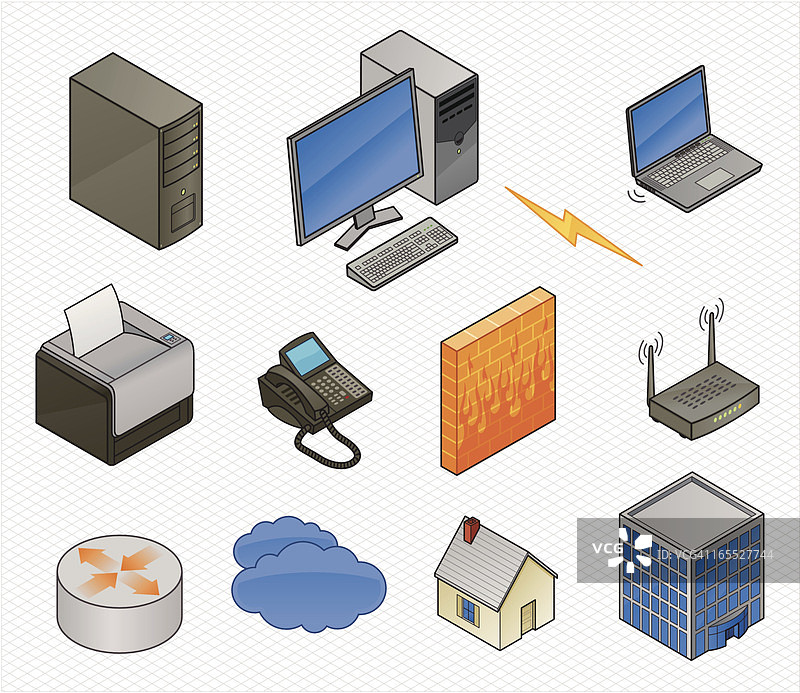 2.5D网络图标图片素材
