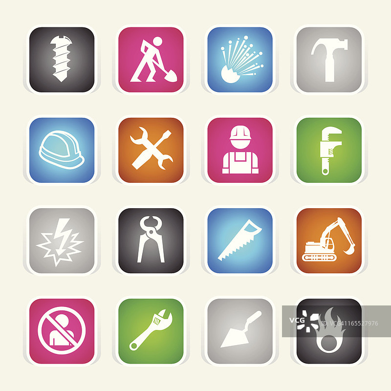 彩色图标 - 建筑图片素材