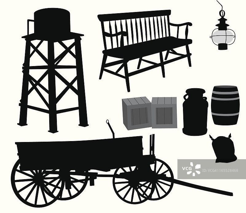 西方元素矢量剪影图片素材