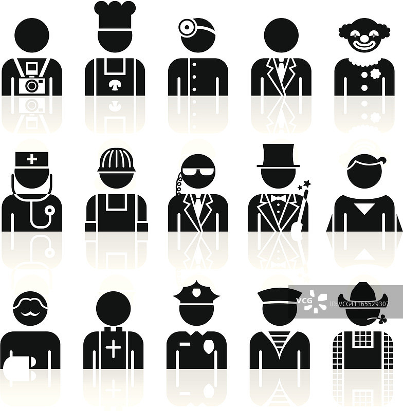 黑色职业符号图片素材