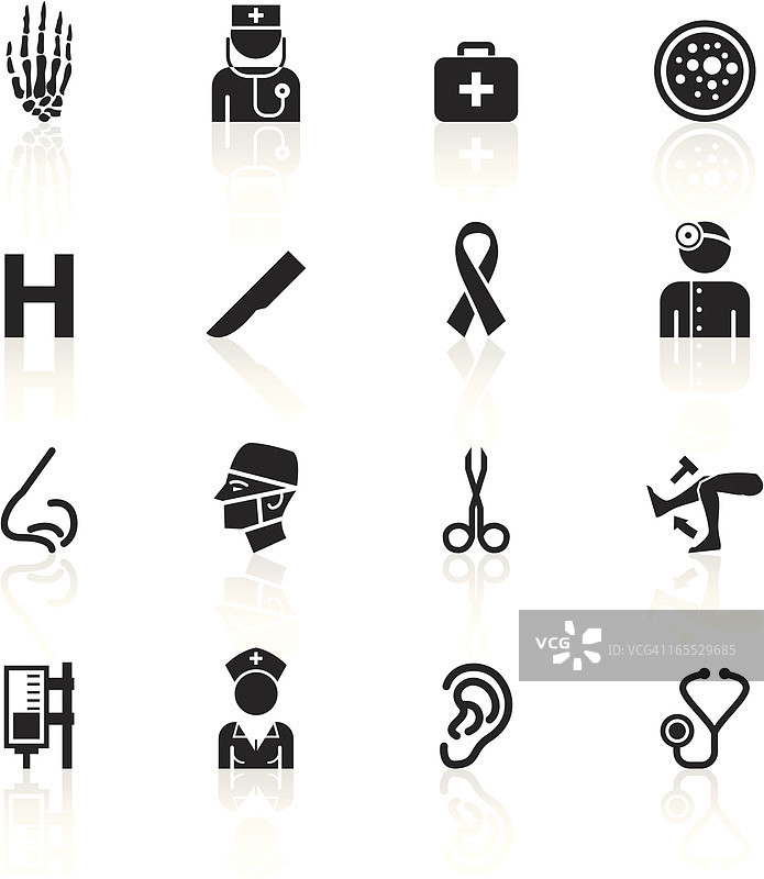 黑色符号 – 医院图片素材