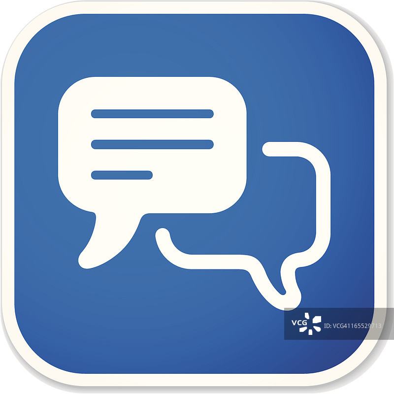 蓝色背景上的聊天图标绘画图片素材