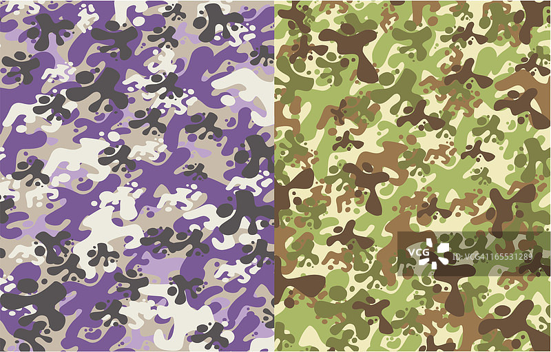 有趣的迷彩图案插图图片素材