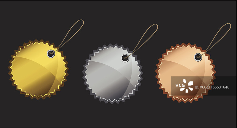 金银铜网页徽章系列图片素材