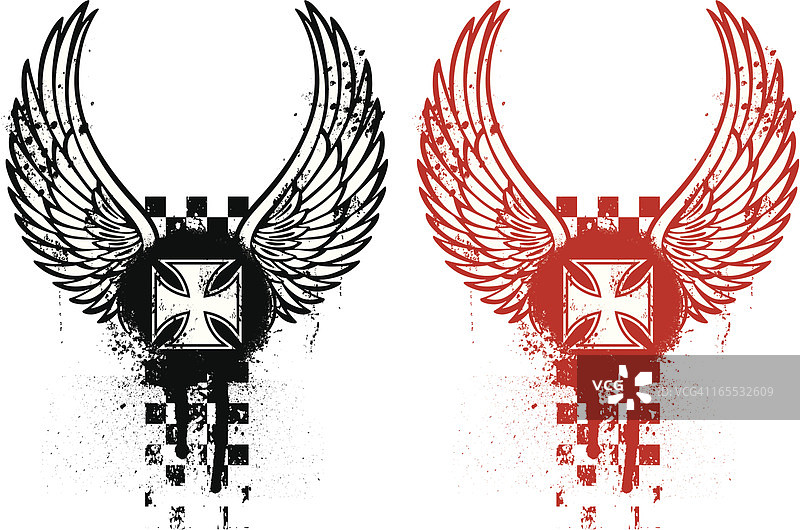 Grunge骑行者标志图片素材