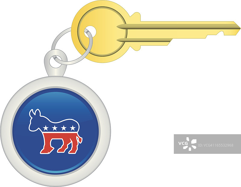 钥匙链 - 民主党图片素材