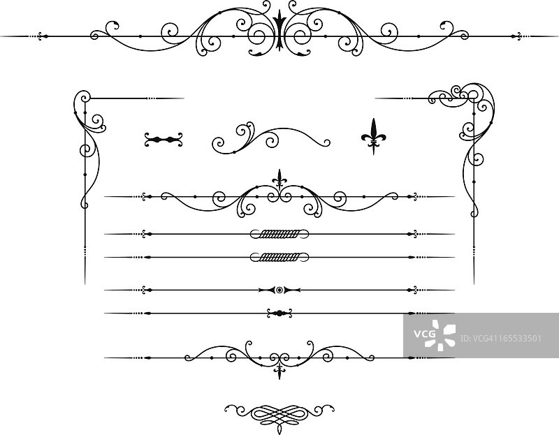 精致的装饰线条元素图片素材