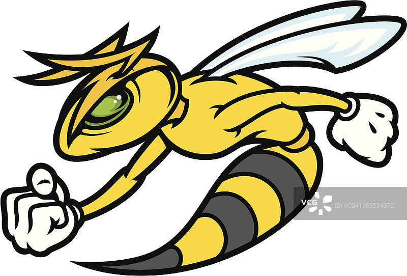 愤怒的黄蜂图片素材
