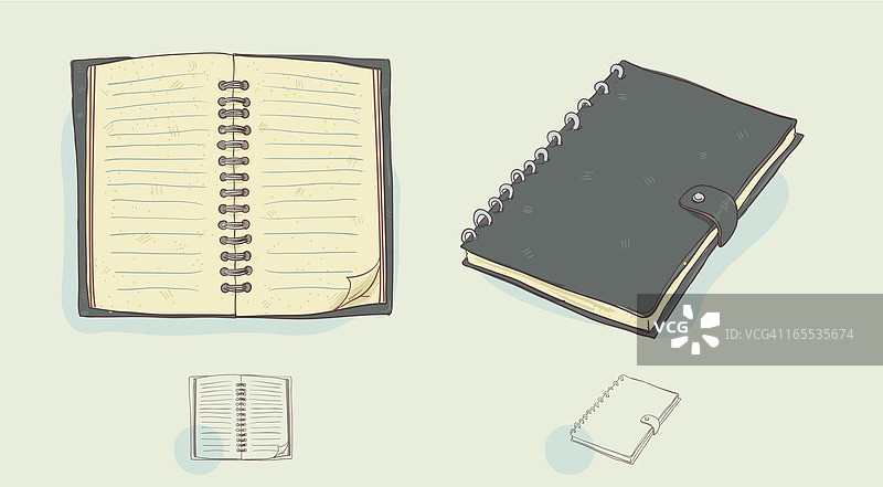 螺旋笔记本图片素材