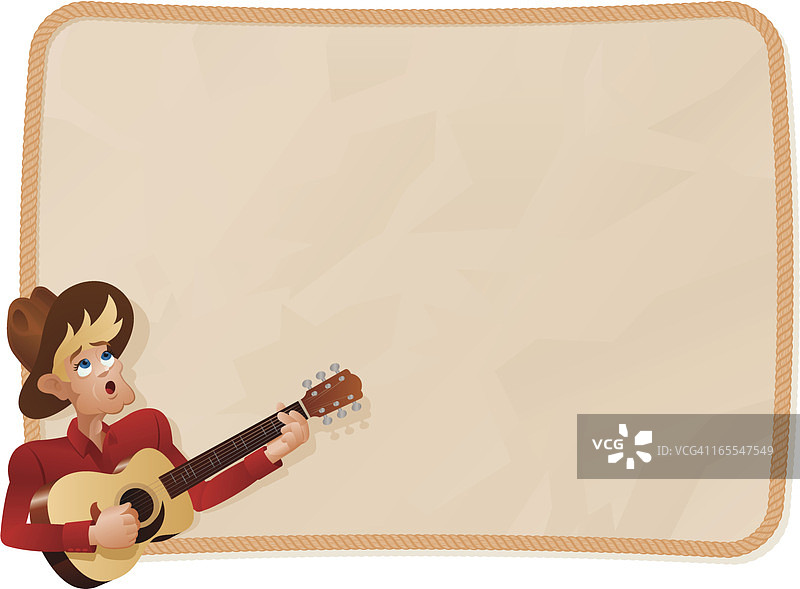 歌唱牛仔背景图片素材