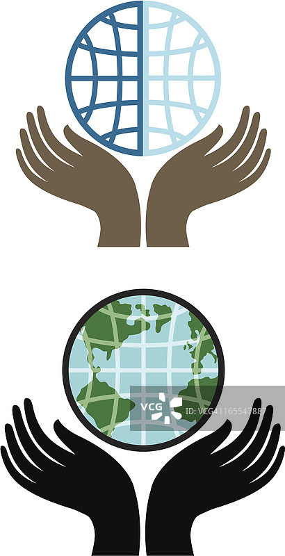 手持地球仪图片素材