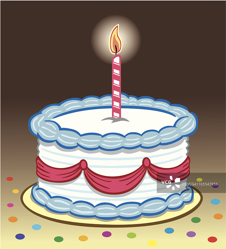 带蜡烛的生日蛋糕图片素材