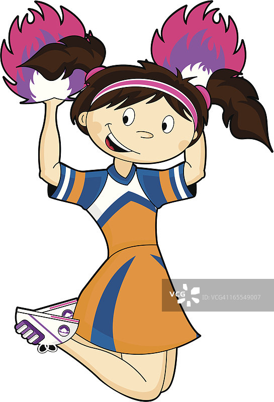 啦啦队跳跃图片素材