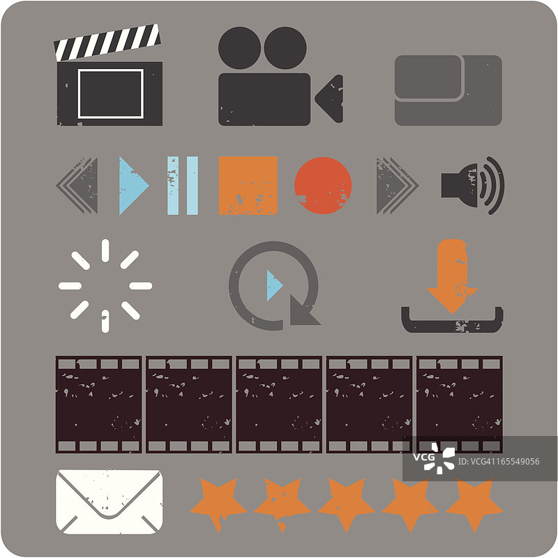 纹理互联网电影图标图片素材