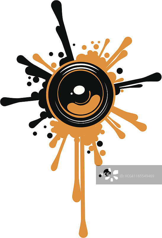 音响喷射颜料飞溅设计元素图片素材