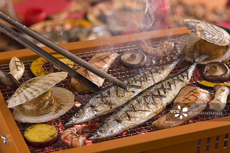 秋季烧烤海鲜图片素材