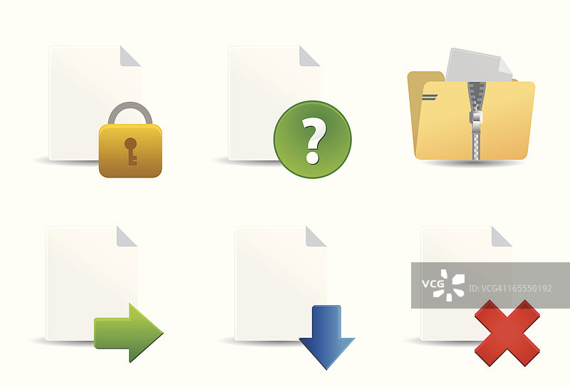 扁平风格图标 | 文件操作图片素材